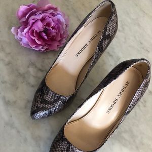 Audrey Brooke snakeskin pumps